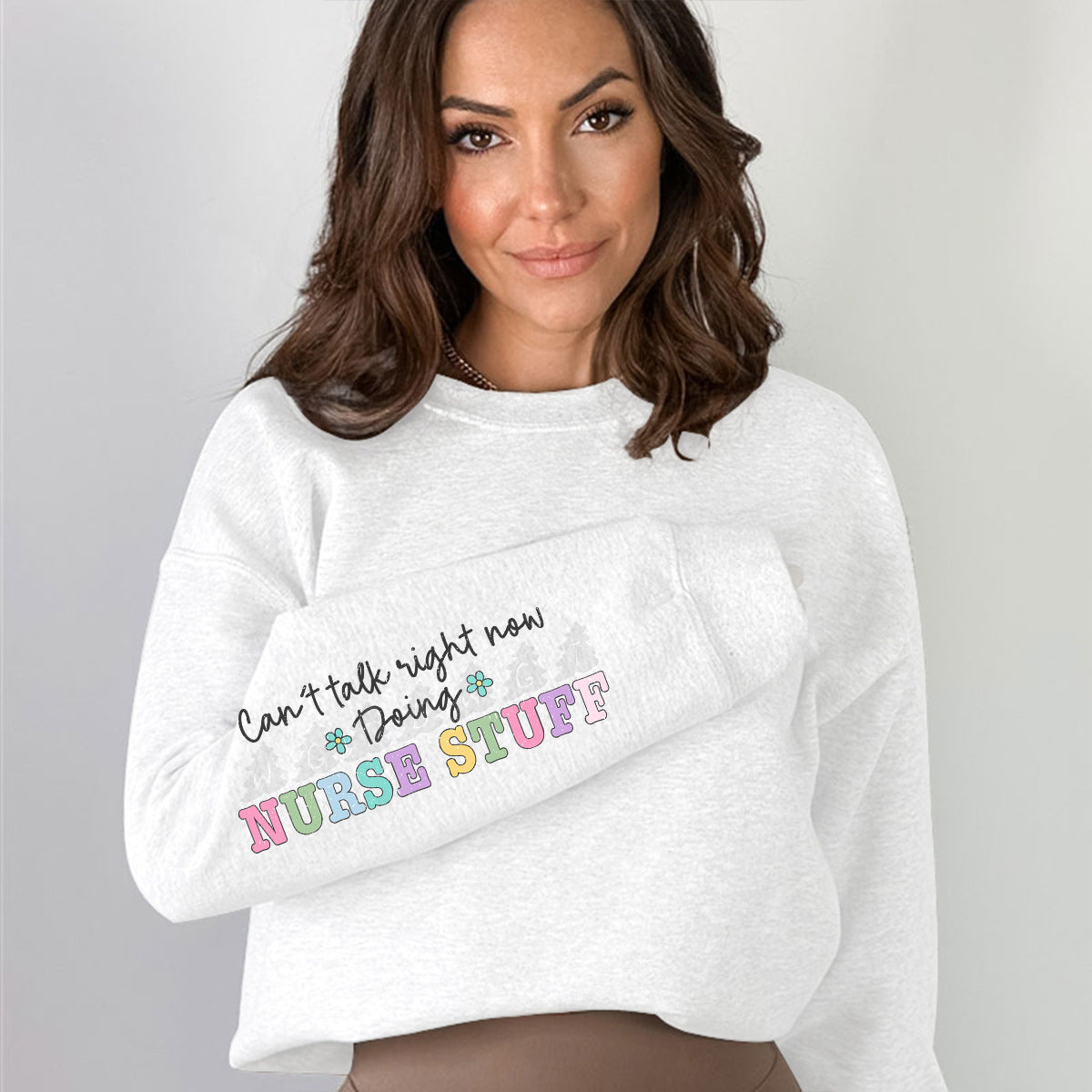 Damen Sweatshirt Bunt Grafikdesign Baumwolle
