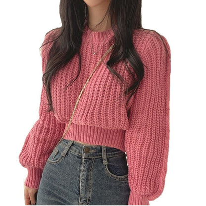 Damen Strickpullover Weiches Material Rippenmuster
