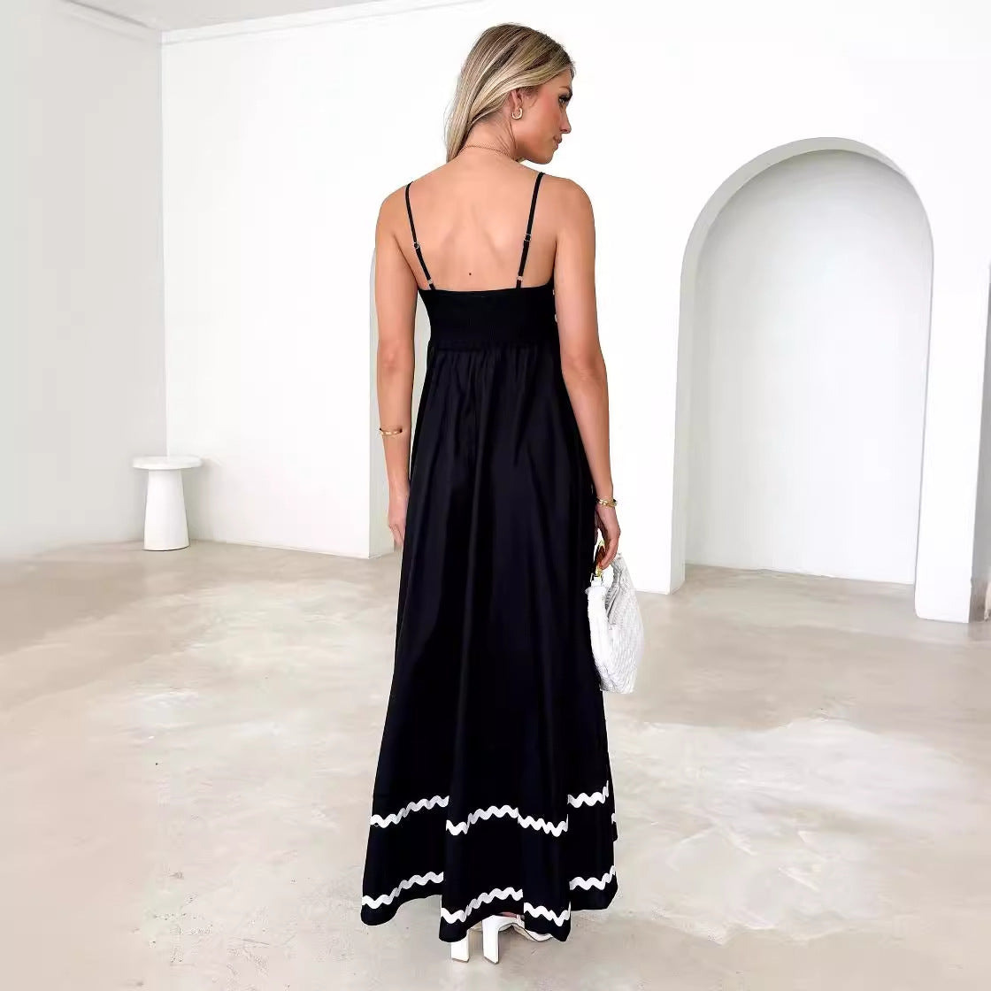 Damen Maxikleid A-Linie Sommer Elegantes Design Norvielle