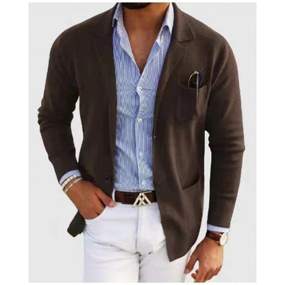 Herren Strickblazer Lässig Praktische Taschen Bequem Norvielle