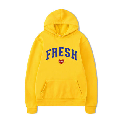Damen Kapuzenpullover Weiches Innenfleece Verspielter Schriftzug