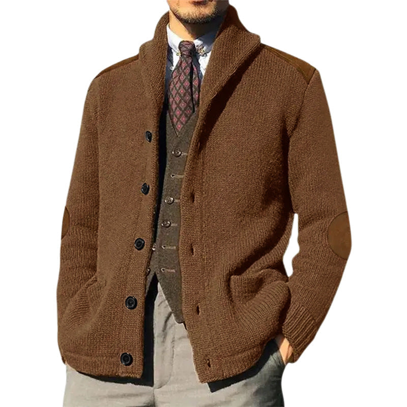 Herren Strickjacke Klassischer Schalkragen Bequem