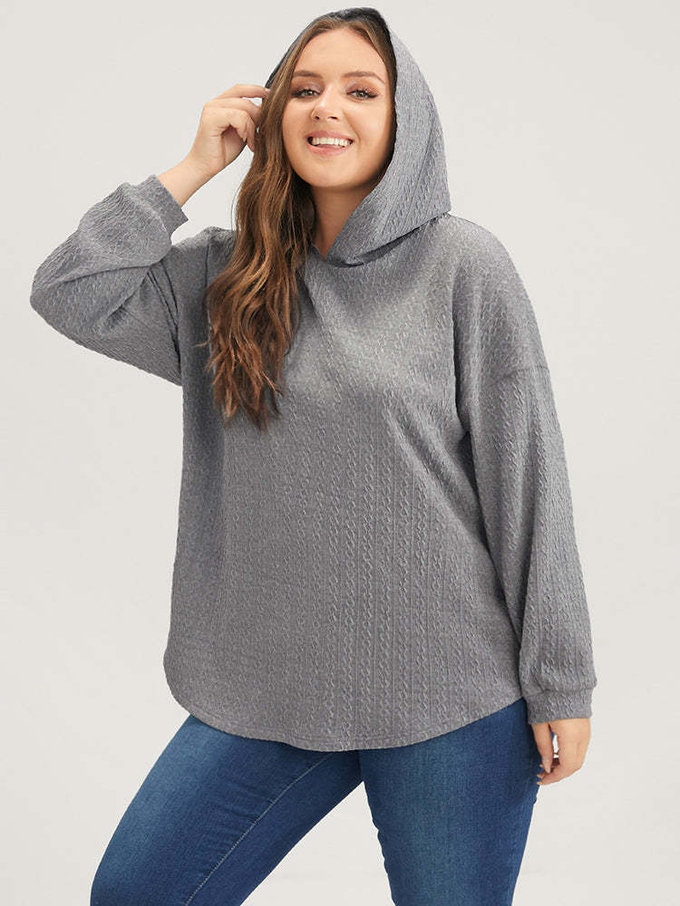 Damen Kapuzenpullover Strukturiertes Design Norvielle