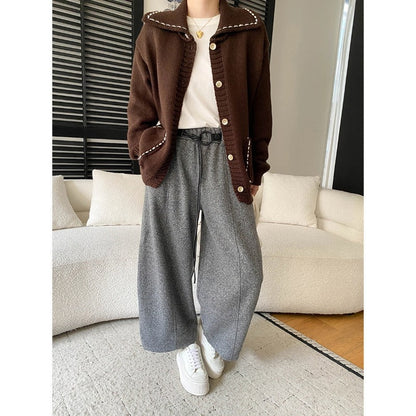 Damen Strickjacke mit Knöpfen und Taschen Norvielle