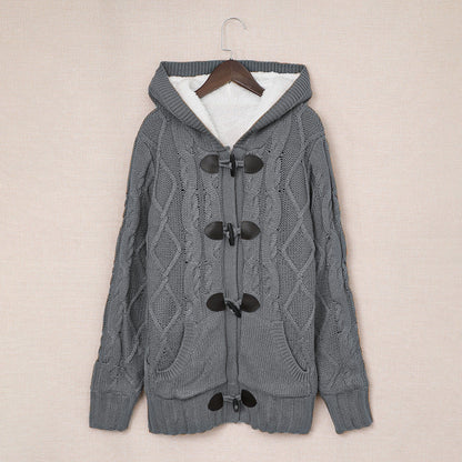 Damen Strickjacke Hochkragen Bequem Knöpfe Norvielle