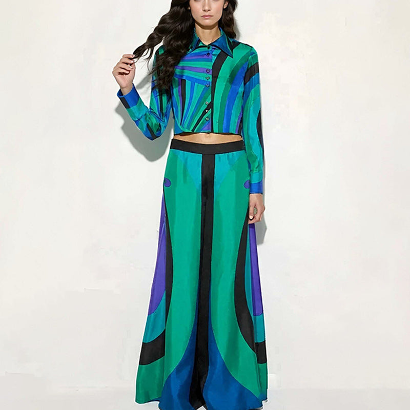 Damen Zweiteiliges Set Crop- Maxirock