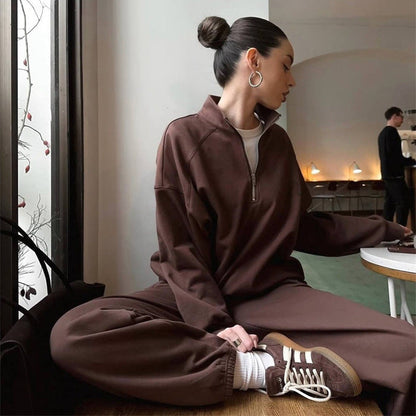 Damen Fleece Sportanzug Kurz Norvielle Elastisch