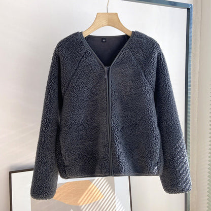 Damen Kuscheljacke Weiches Fleece