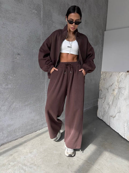 Damen Lounge-Set Weites Sweatshirt-Set mit Taschen Norvielle