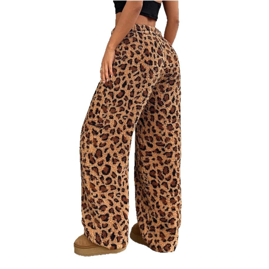Damen Leoprint-Hosen Lässig Norvielle