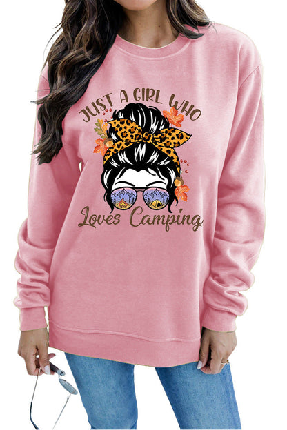 Damen Sweatshirt Campingmotiv Norvielle