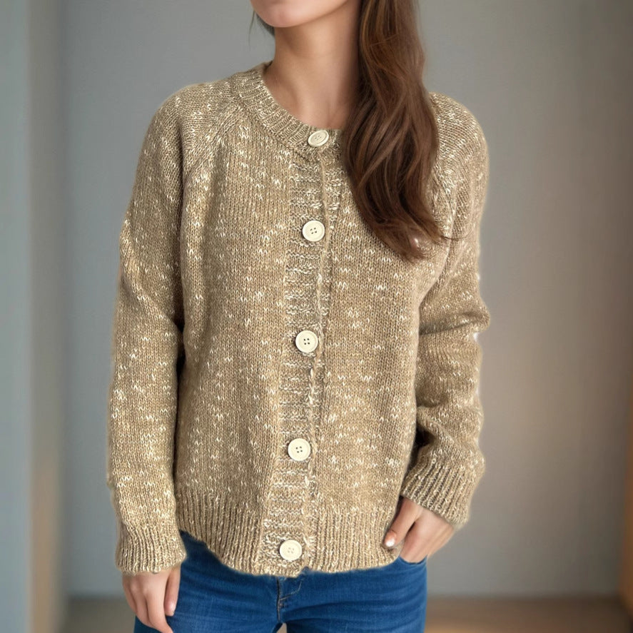 Damen Strickjacke Große Knöpfe Weich Norvielle