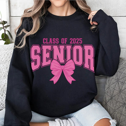 Damen Sweatshirt Abschlussjahr Schleifendesign Grau - Norvielle
