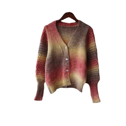 Damen Strickjacke Bunt Meliert Norvielle