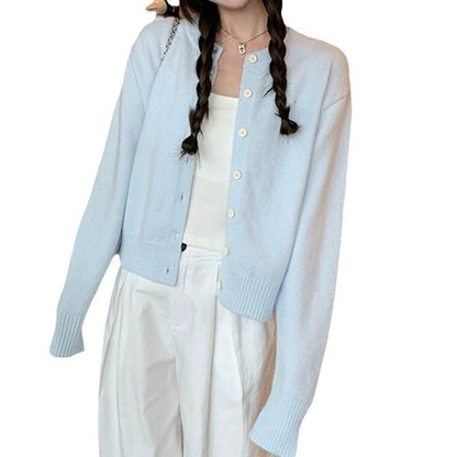 Damen Strickjacke Weich Moderner Schnitt Norvielle