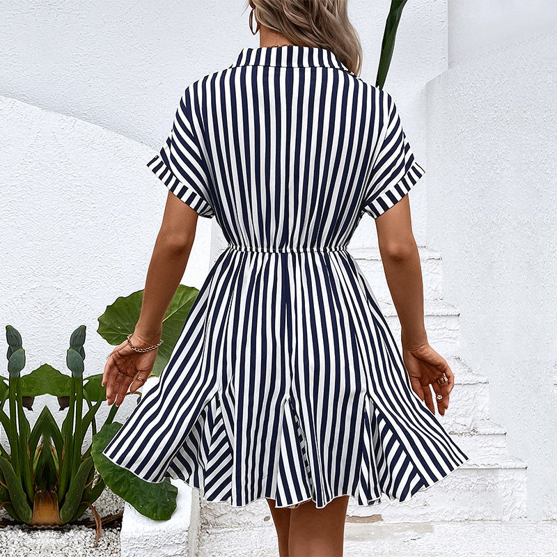 Damen Wickelkleid Seitentaschen Verspielter Schnitt Norvielle