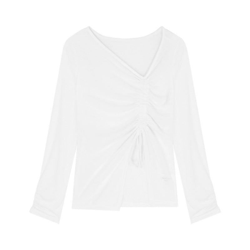 Damen Langarmshirt Raffungseffekt Norvielle