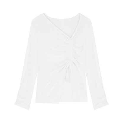 Damen Langarmshirt Raffungseffekt Norvielle