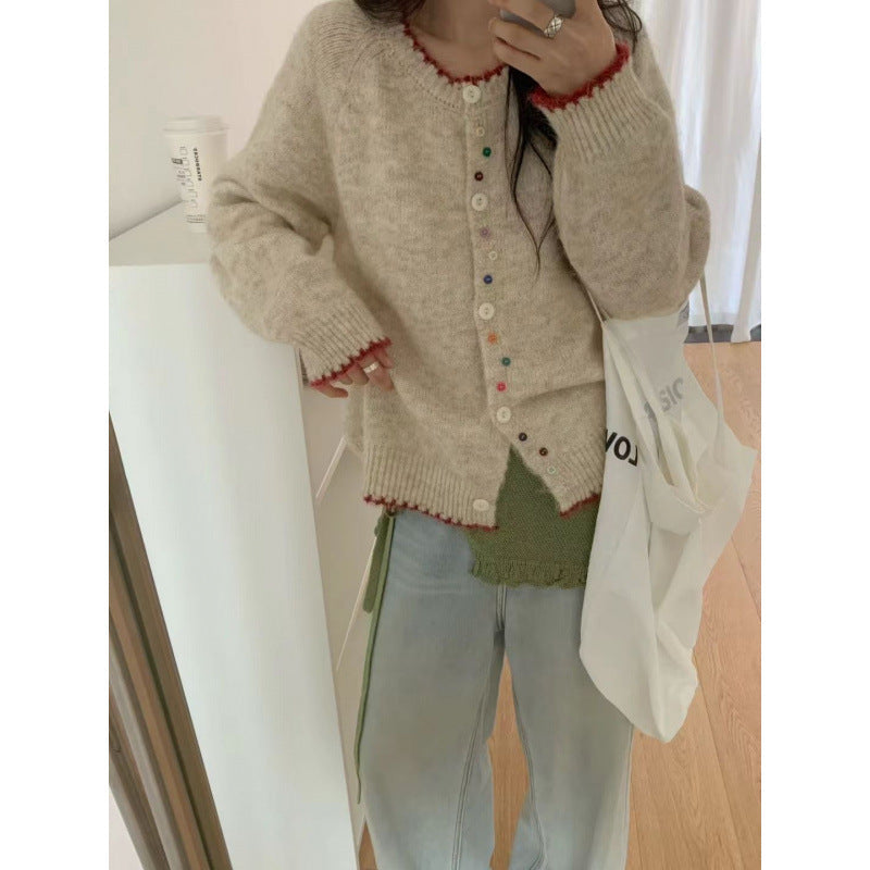 Damen Cardigan Kuschelig Bunt Norvielle