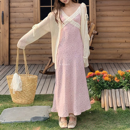 Damen Maxikleid Spitzenoberteil Elegantes Norvielle