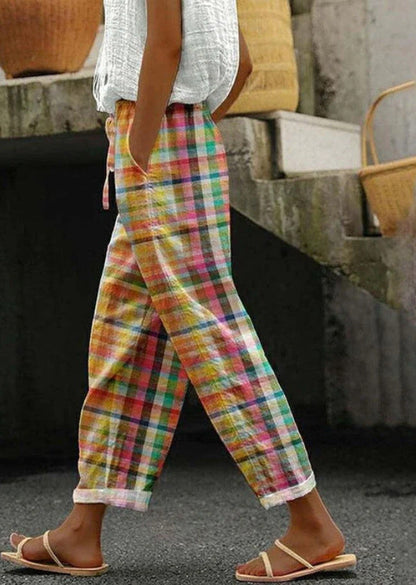 Damen Sommerhose Kariert Norvielle
