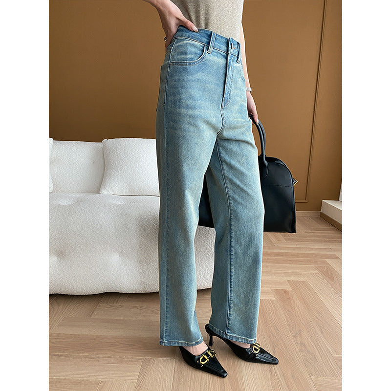 Damen Weite Jeans Hochgeschnittenes Modell Norvielle - Norvielle