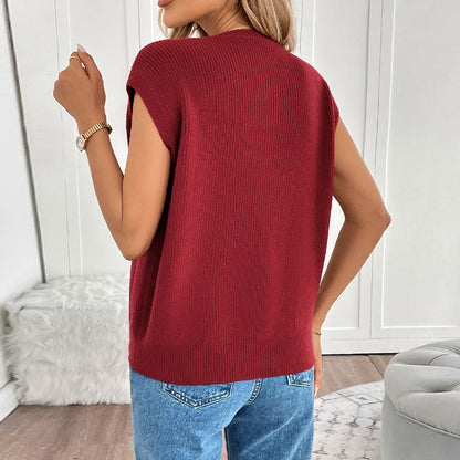 Damen Strickweste mit Knöpfen und Taschen Norvielle