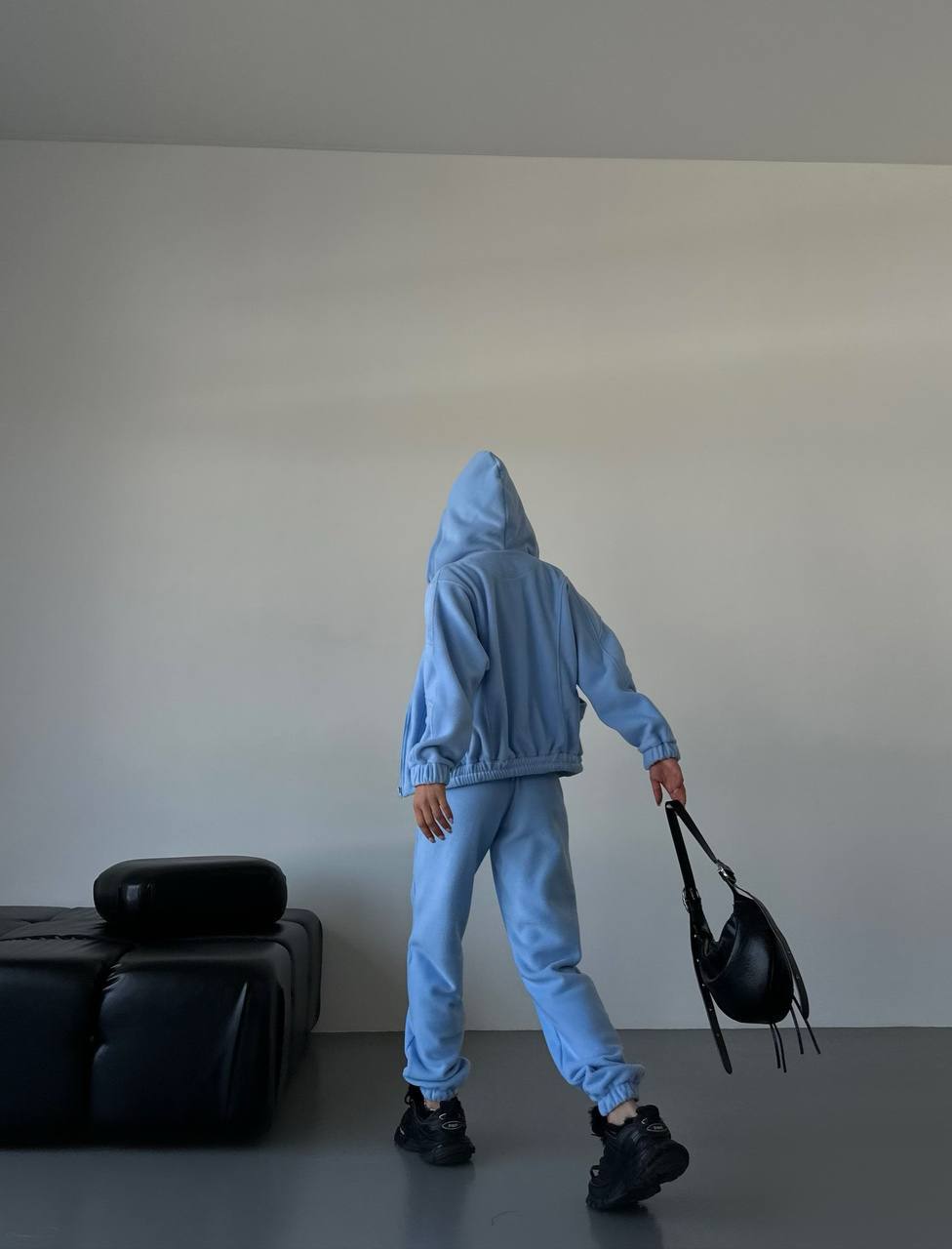 Damen Fleece-Jogginganzug Stehkragen Taschen Norvielle