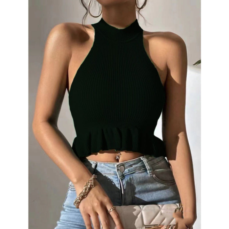 Damen Crop Rüschendetail Norvielle