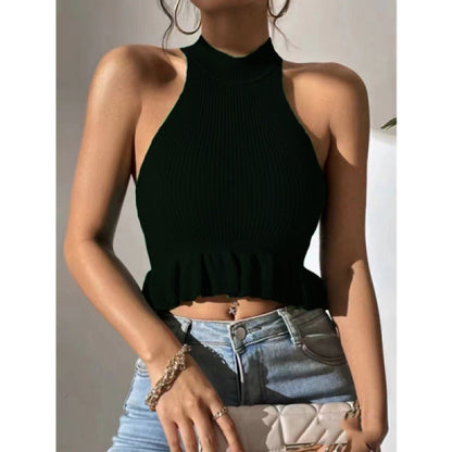 Damen Crop Rüschendetail Norvielle