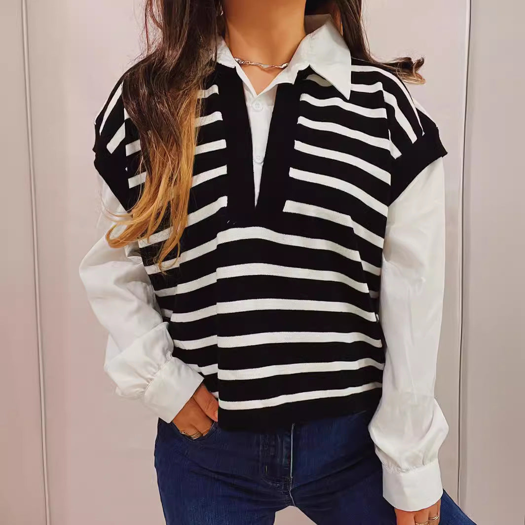 Damen Strickpullover Moderner Schnitt Puffärmel Norvielle