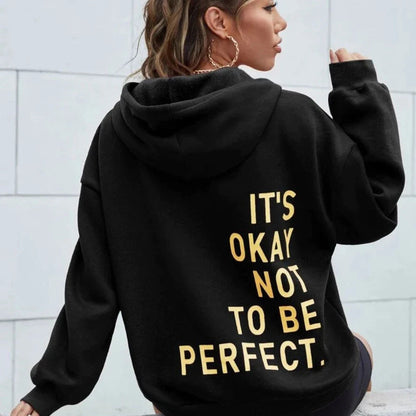 Damen Kapuzenpullover Kuscheliges Innenfutter Motivierender