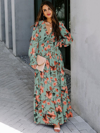 Damen Maxikleid Floralmuster Norvielle