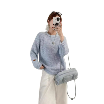 Damen Strickpullover Weich Lässiger Schnitt Norvielle