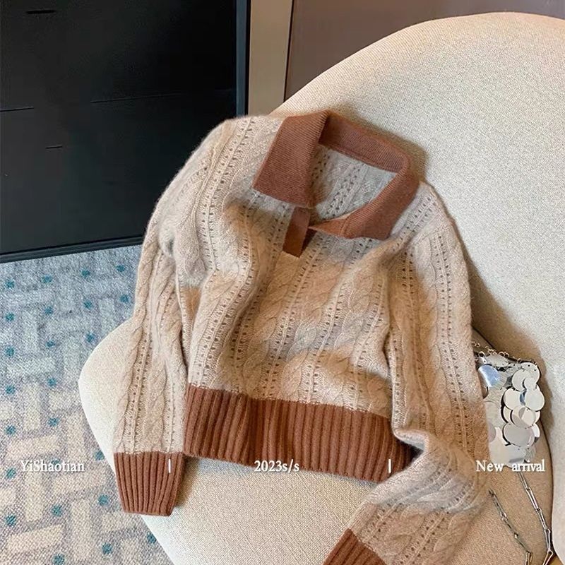 Damen Strickpullover mit Kragen Norvielle - Norvielle
