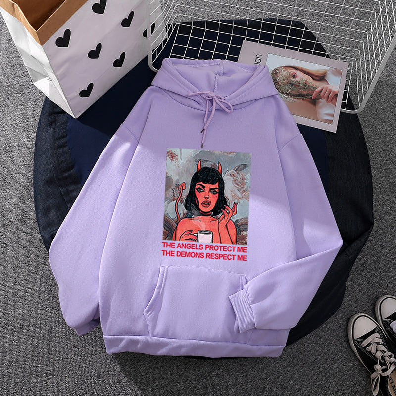 Damen Hoodie Grafikdruck Norvielle