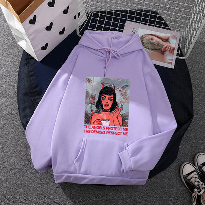 Damen Hoodie Grafikdruck Norvielle