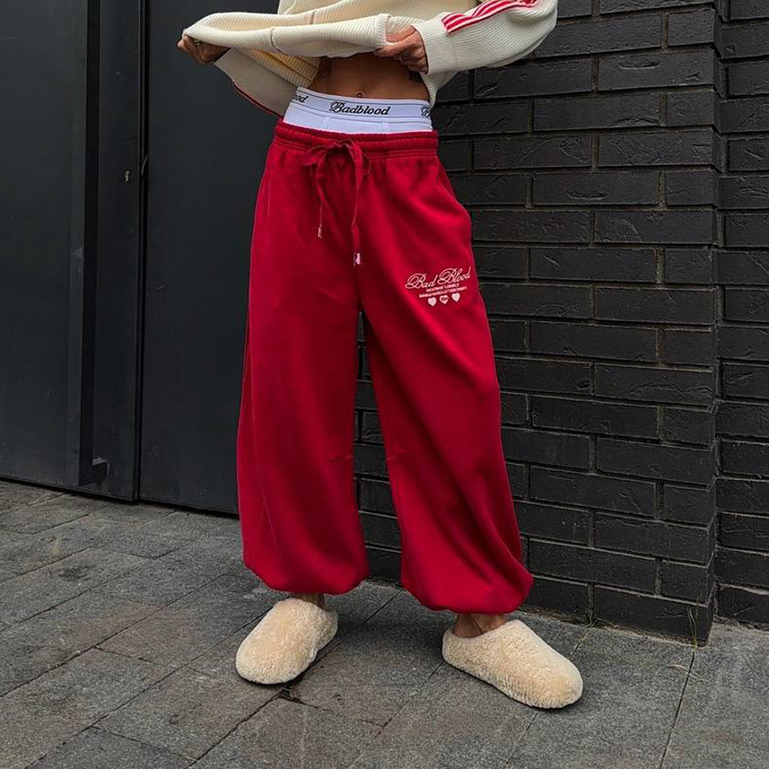 Damen Freizeithose Weites Bein Norvielle