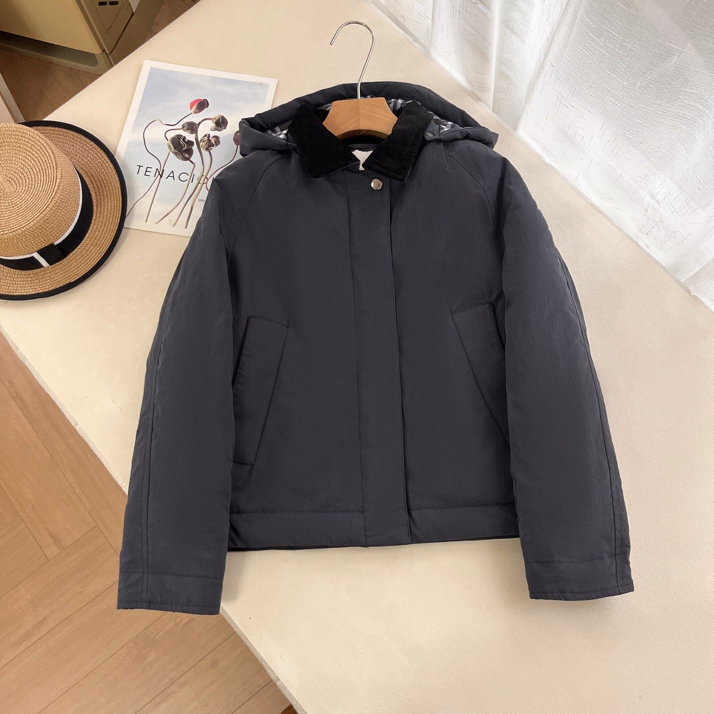 Damen Kurzjacke mit Kapuze Norvielle