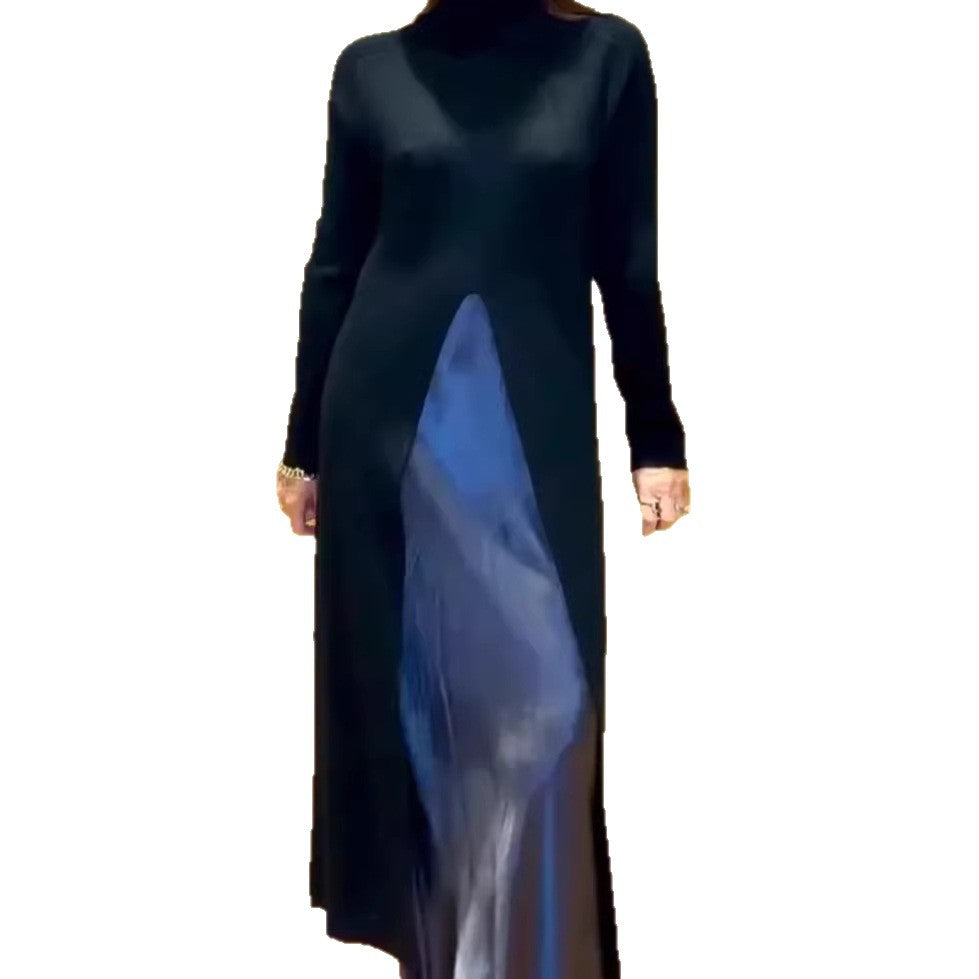 Damen Maxi-Kleid Elegantes Design Raffinierter Seitenschlitz