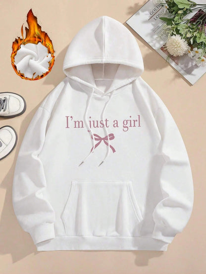 Damen Kapuzenpullover Klassischer Schnitt Moderner Spruch