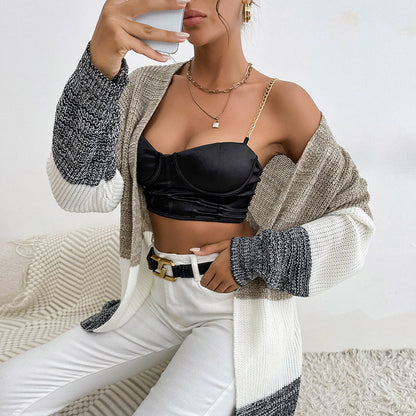 Damen Strickjacke Farbverlauf Lässiger Schnitt Norvielle
