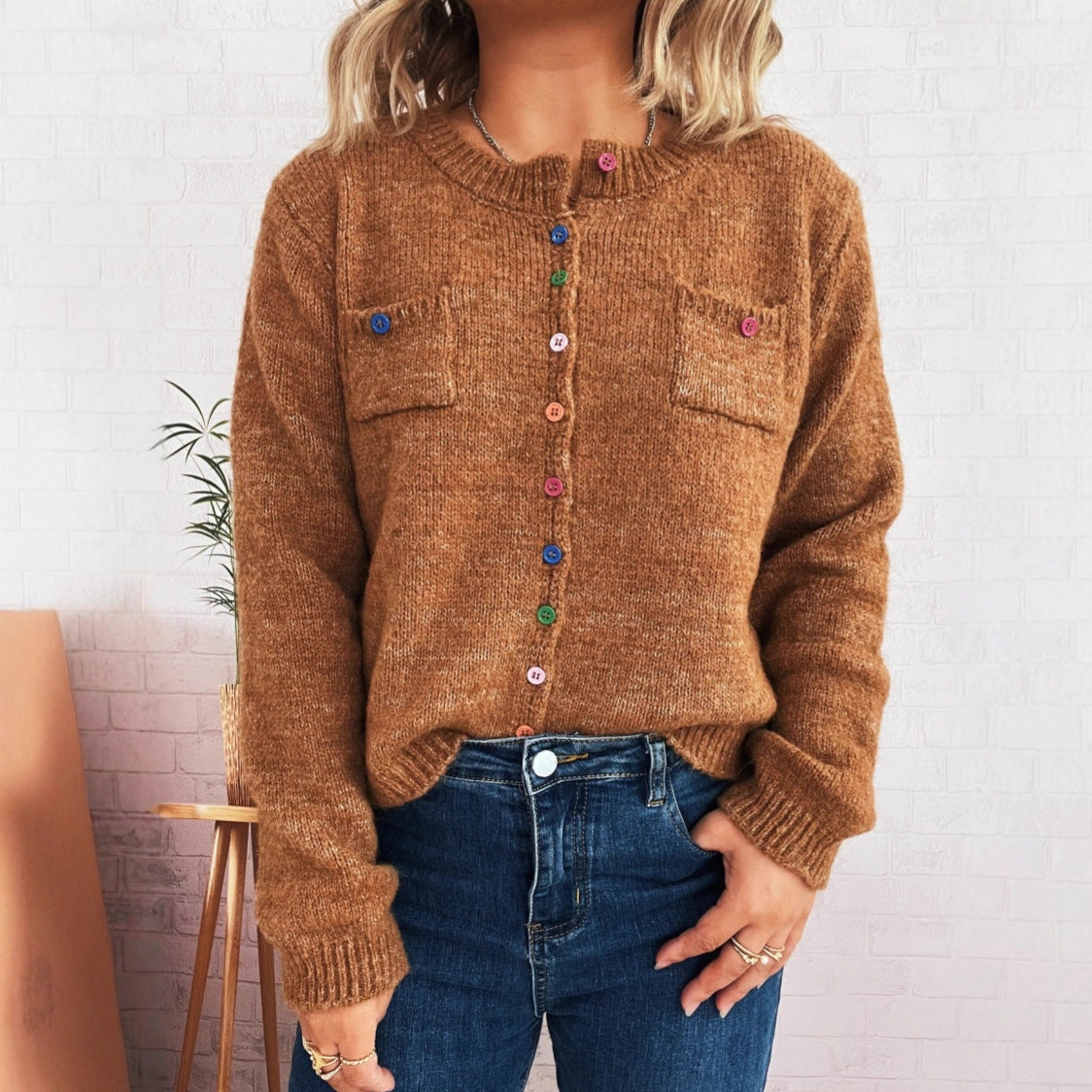 Damen Strickjacke Kuschelig Bunt Norvielle - Norvielle