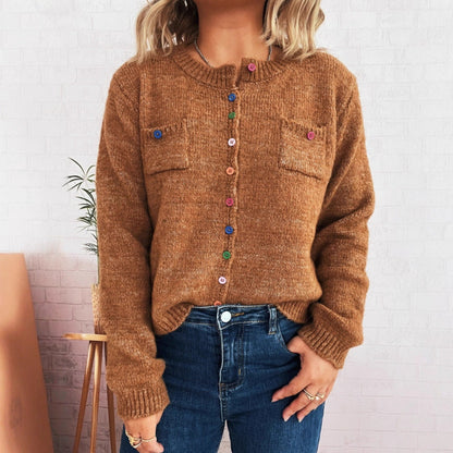 Damen Strickjacke Kuschelig Bunt Norvielle - Norvielle