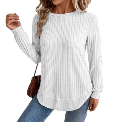 Damen Strickpullover Lässig Vertikalstreifen Norvielle