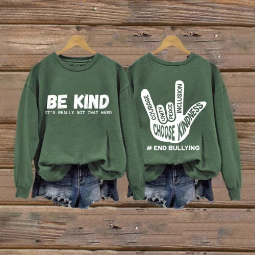 Damen Sweatshirt Kreatives Handdesign Positiv Norvielle