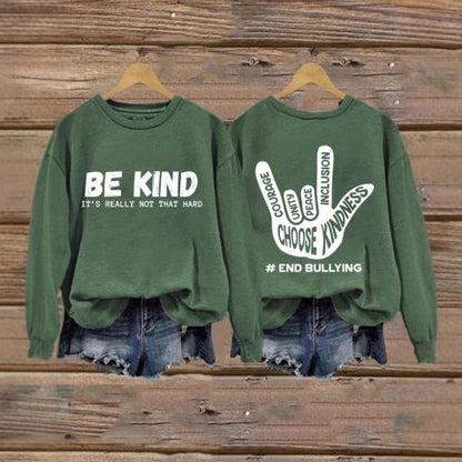 Damen Sweatshirt Kreatives Handdesign Positiv Norvielle