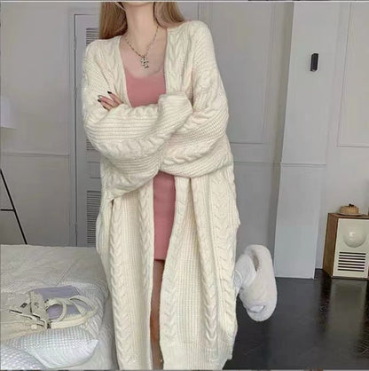 Damen Strickmantel Zopfmuster Lässiger Schnitt Norvielle - Norvielle
