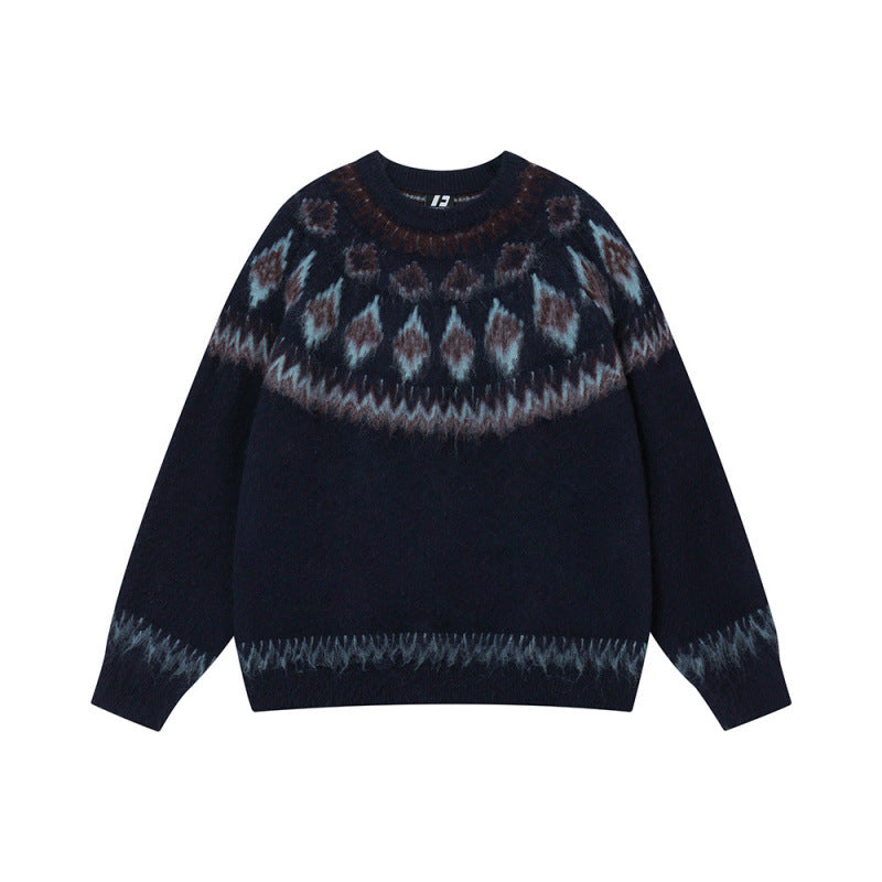 Damen Pullover Traditionelles Muster Norvielle