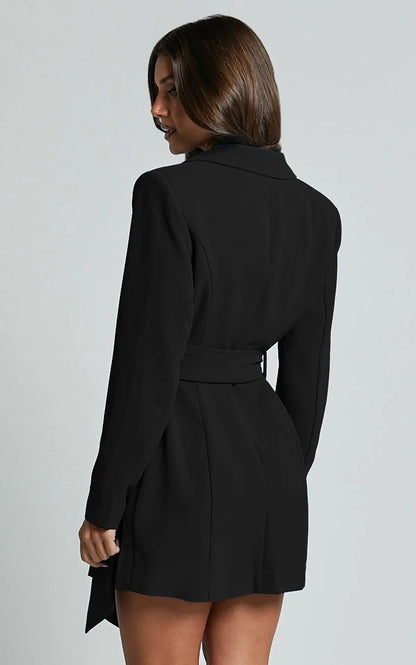 Damen Blazer-Kleid Gürtel